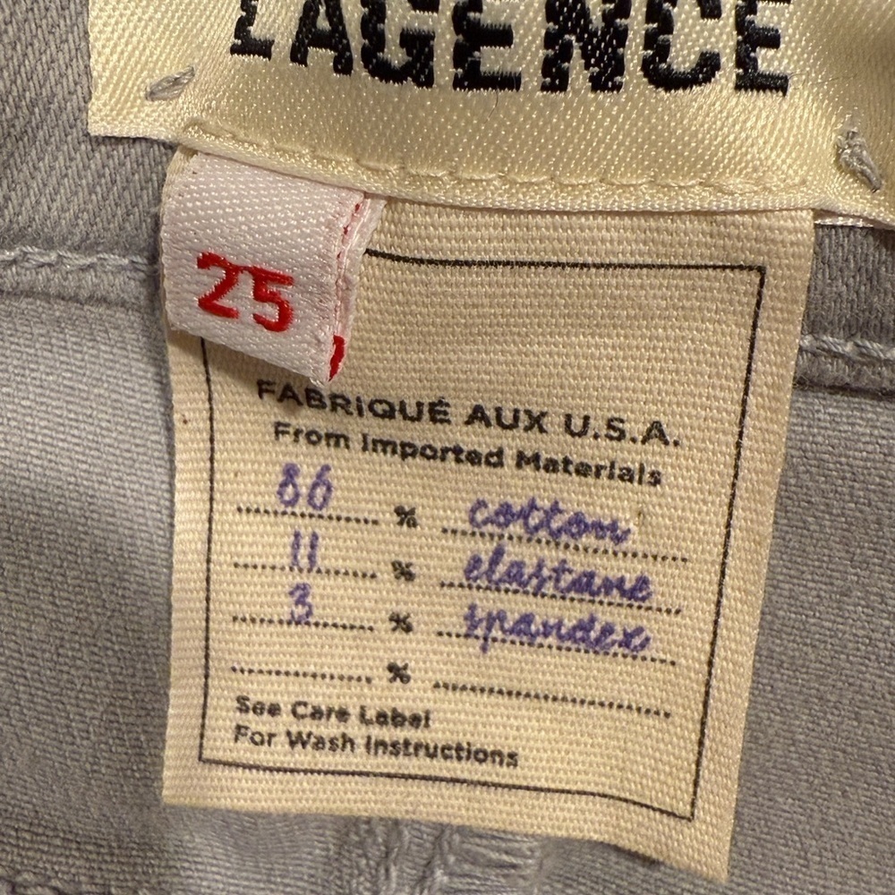 NWT L’Agence Paris Margot High Rise Skinny Coated Grey Denim SZ 25 - Picture 8 of 8